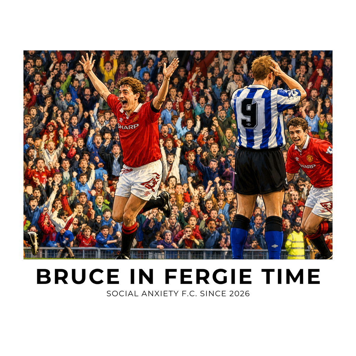MUFC T-SHIRT RANGE BY SOCIAL ANXIETY F.C.