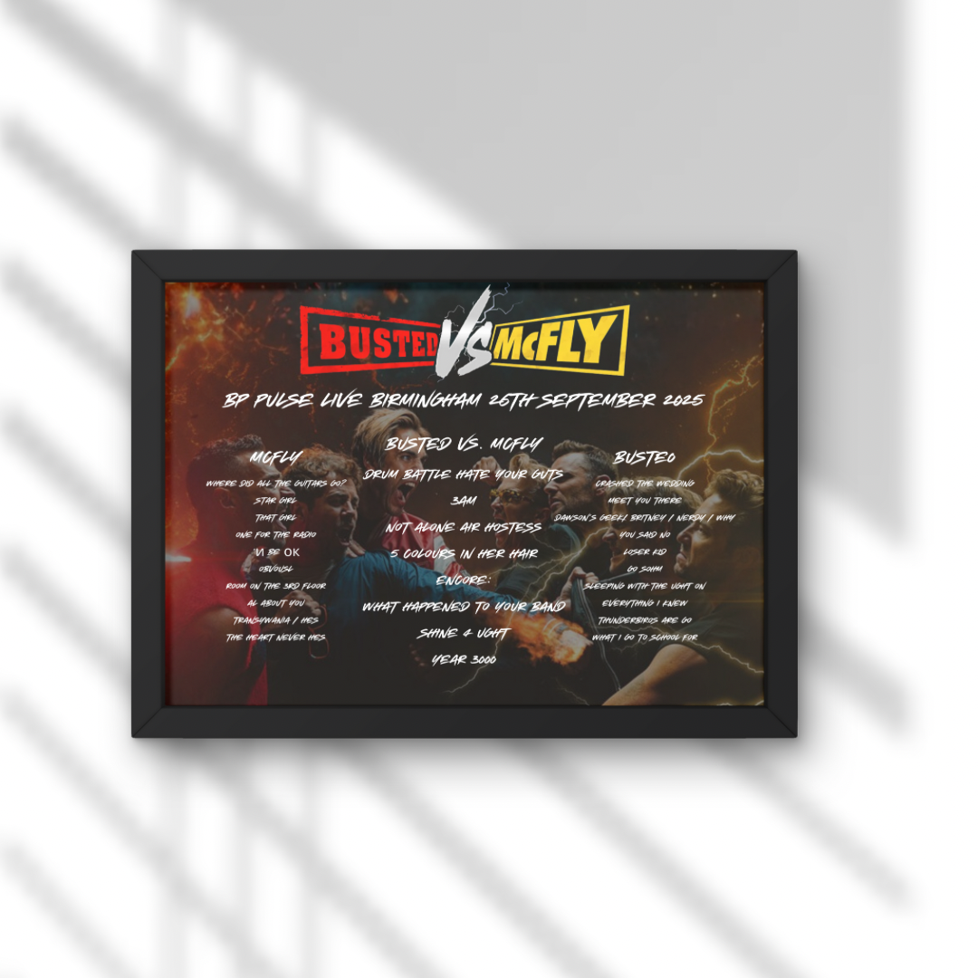 Setlist Prints and Frames