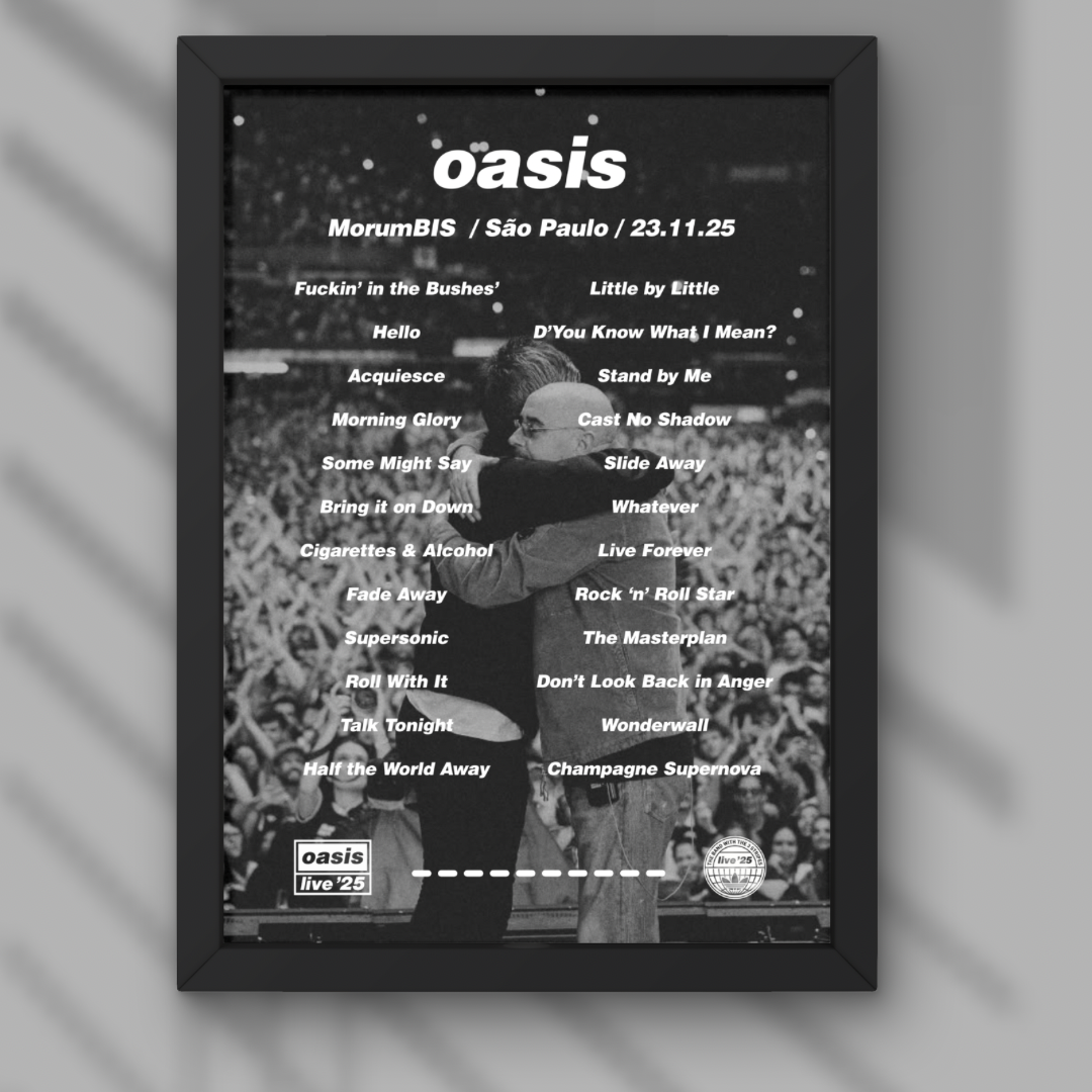 Oasis São Paulo Brazil 23/11/25 Setlist Print