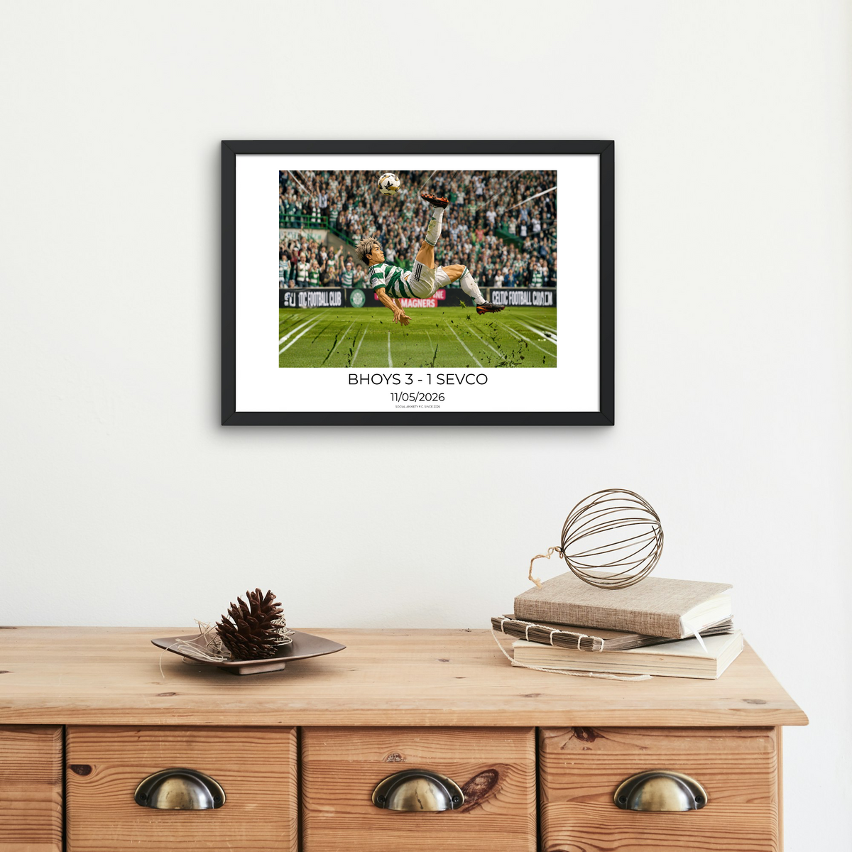 Bhoys 3 - Sevco 1 // Maeda Overhead Kick Print by Social Anxiety F.C.