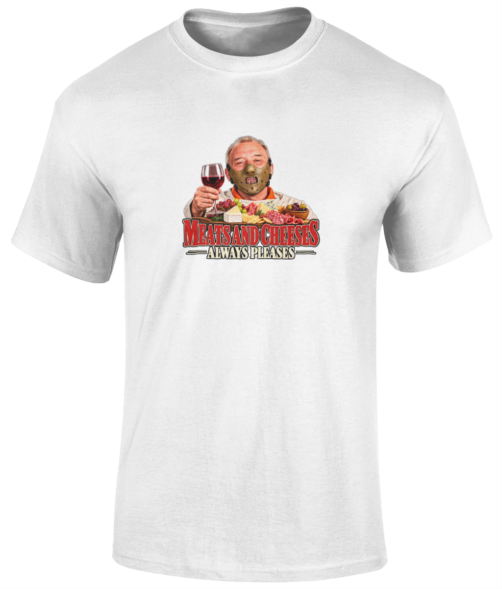 Bob Mortimer Hannibal Lecter Meats and Cheeses T-Shirt