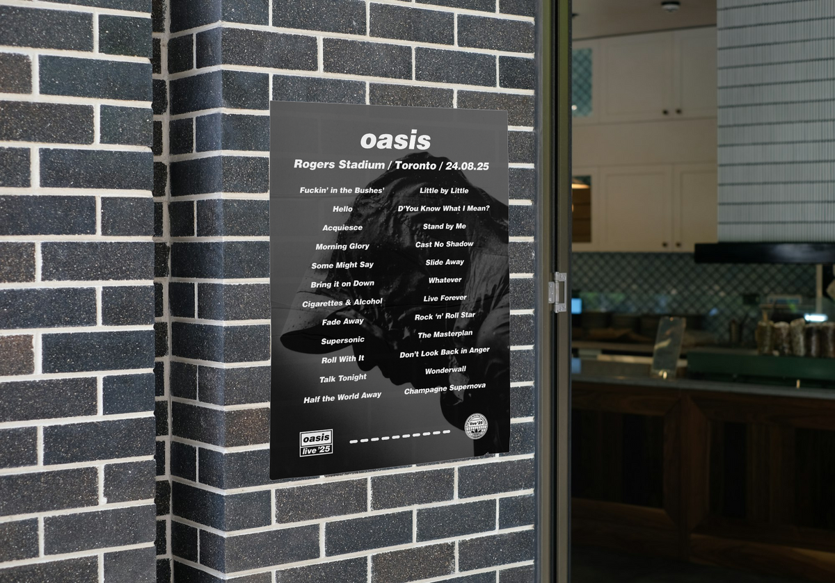 Oasis Toronto Setlist Print - Both Dates