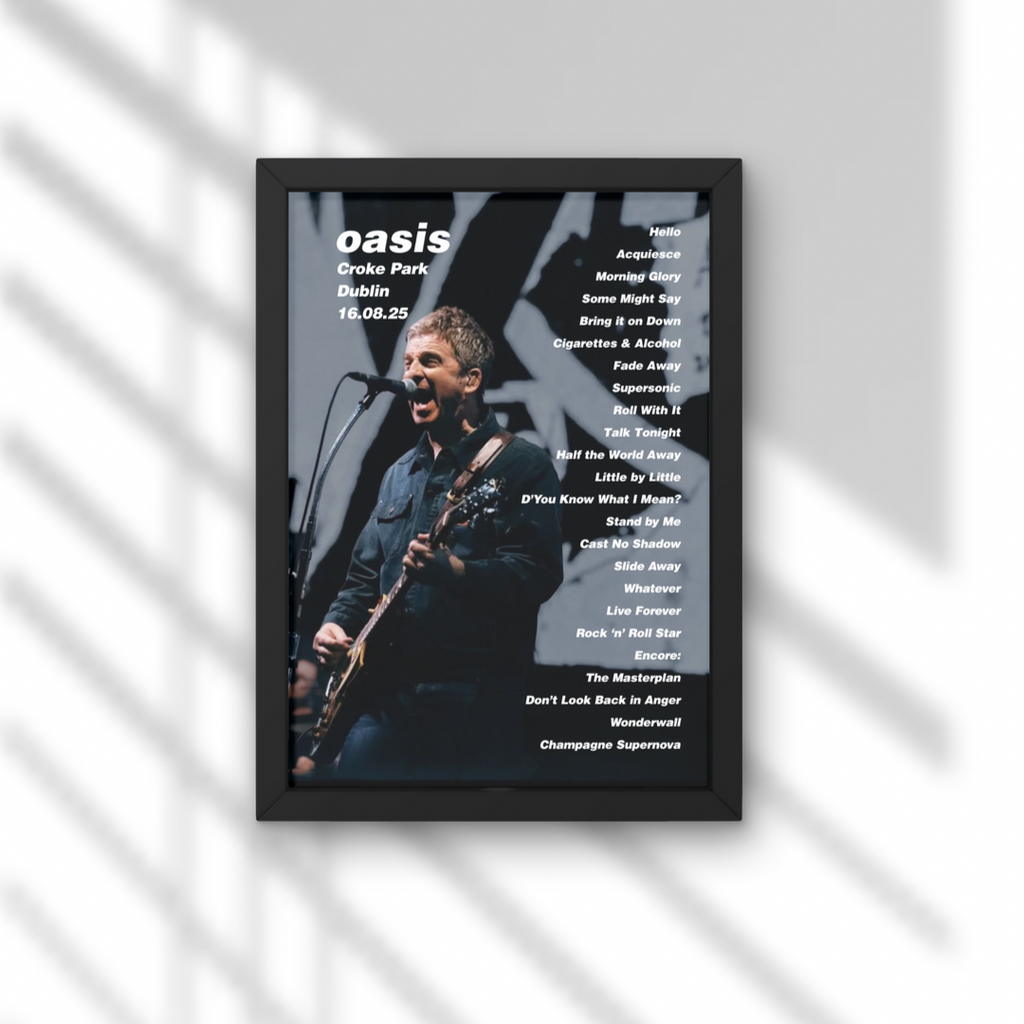 Oasis Dublin Print New Design - Both Dates