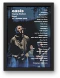 Oasis Seoul Framed Setlist Prints