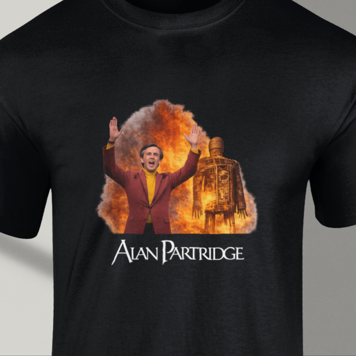 Alan Partridge Wicker Man Parody T Shirt
