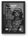 Oasis Dublin Setlist Print - Both Dates