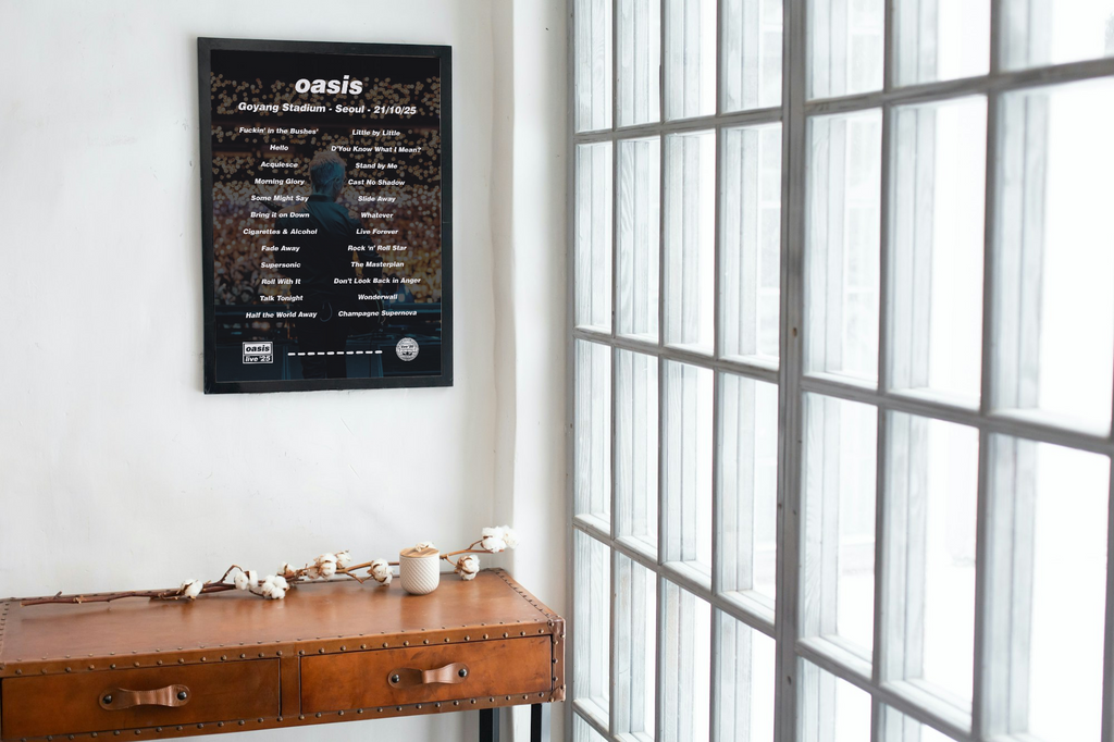 Oasis Seoul Framed Setlist Prints