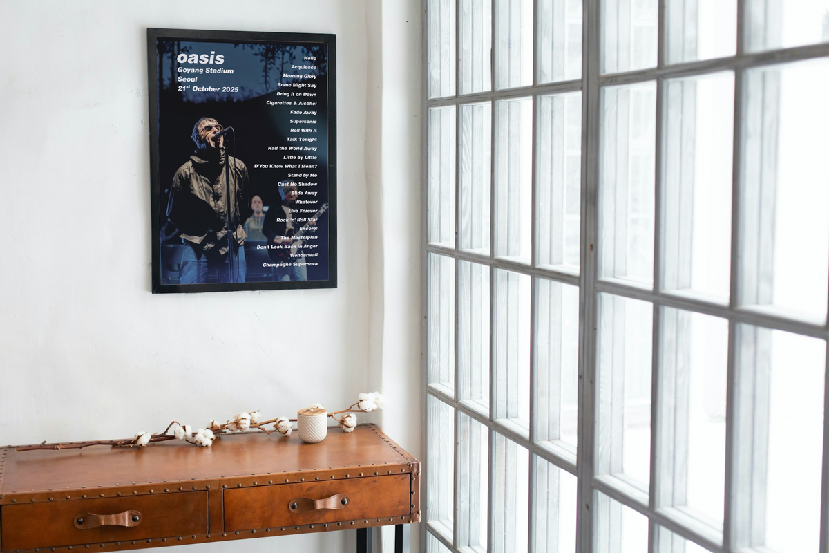 Oasis Seoul Framed Setlist Prints