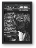 Oasis Dublin Setlist Print - Both Dates