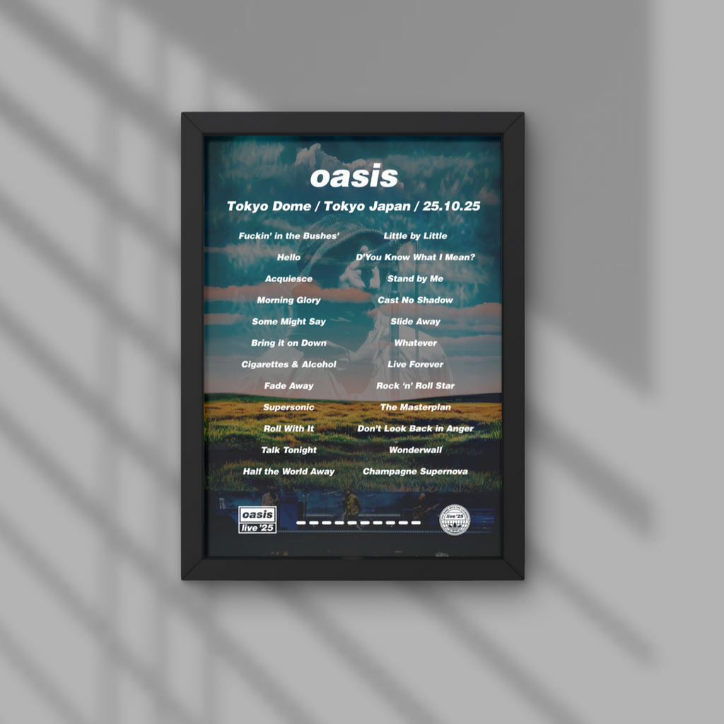 Oasis Tokyo Dome Setlist Prints - Both Dates