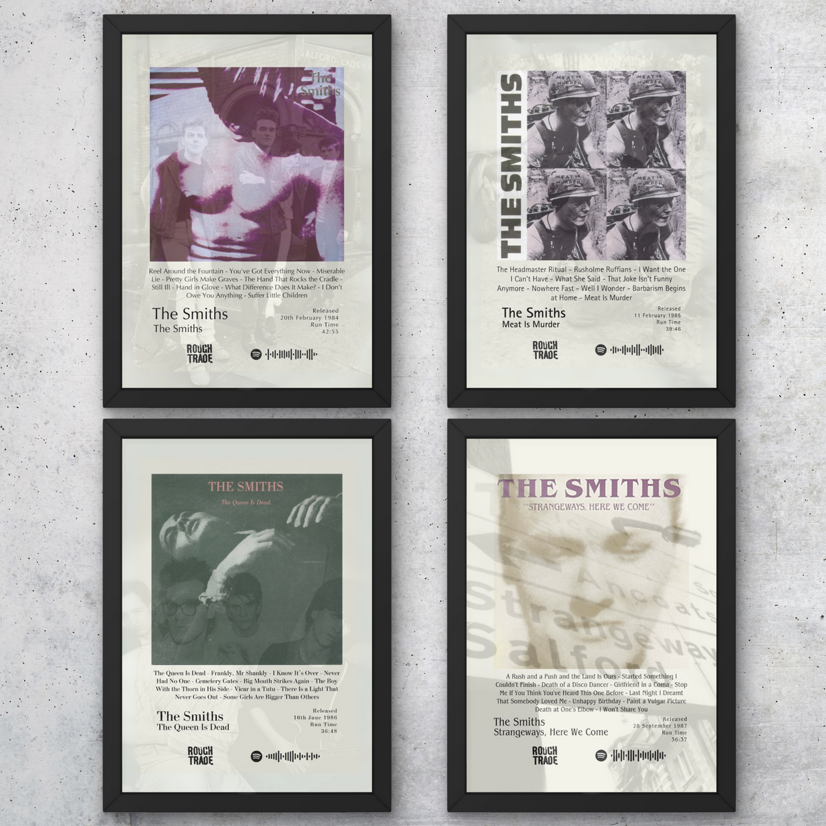 The Smiths Album Posters - All Four Available - A1 to A5 w/frame option