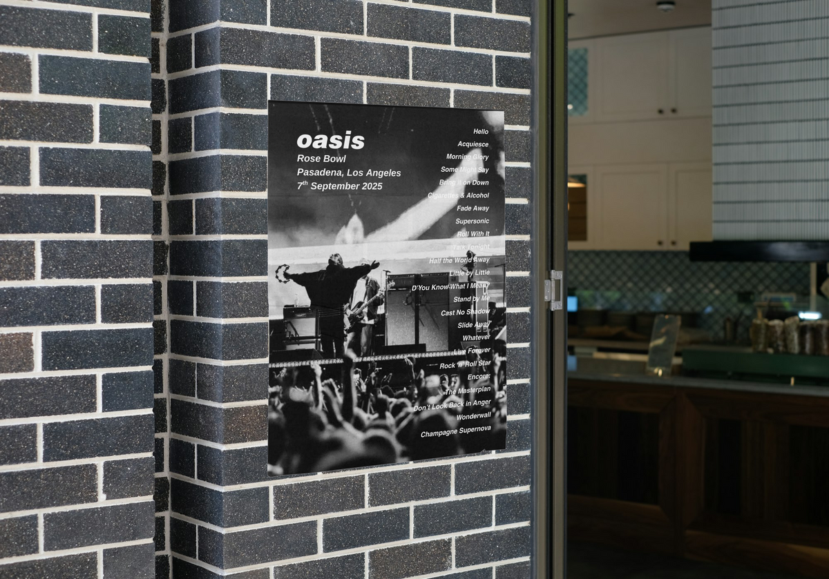 Oasis Los Angeles Setlist Print - Both Dates