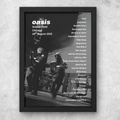 Oasis Chicago Setlist Print