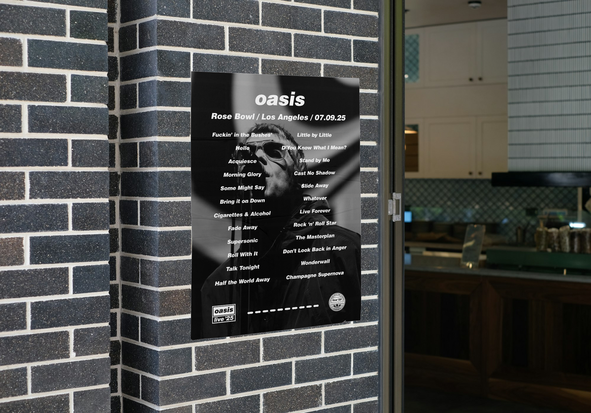 Oasis Los Angeles Setlist Print - Both Dates