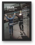 Oasis Edinburgh Setlist Print - All Dates