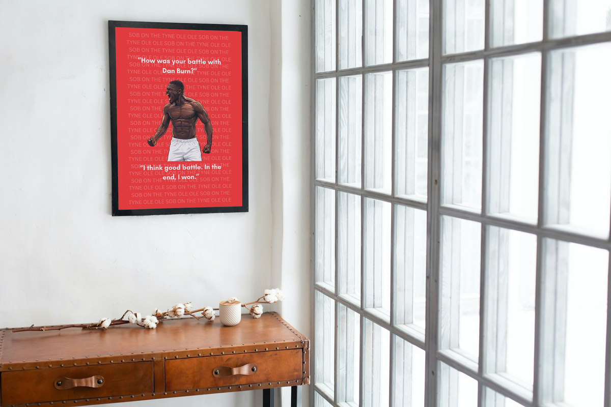 ‘How was your battle?’ derby Print