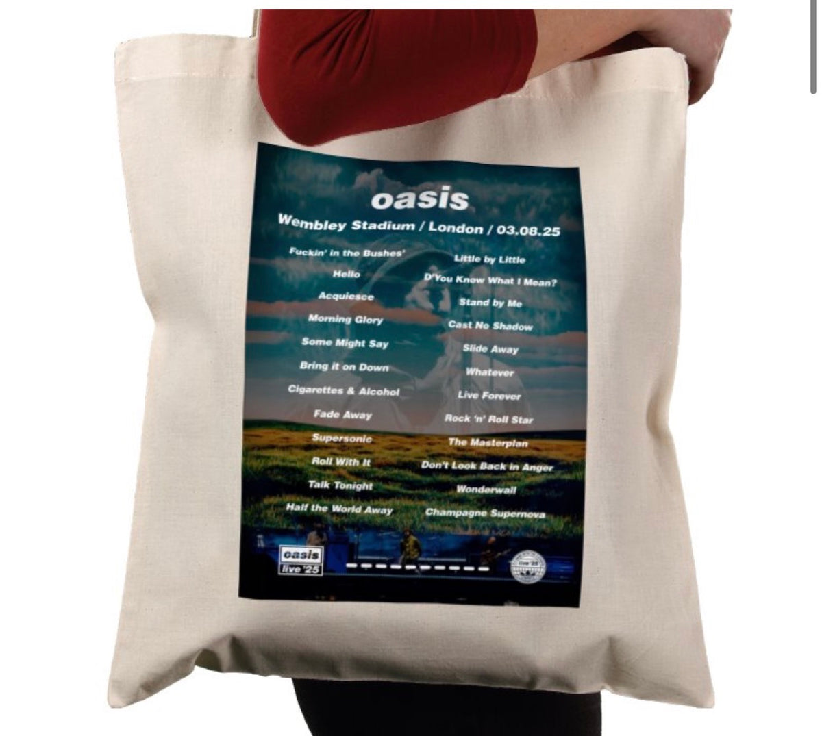 Oasis Manchester Setlist Tote Bag - All Dates