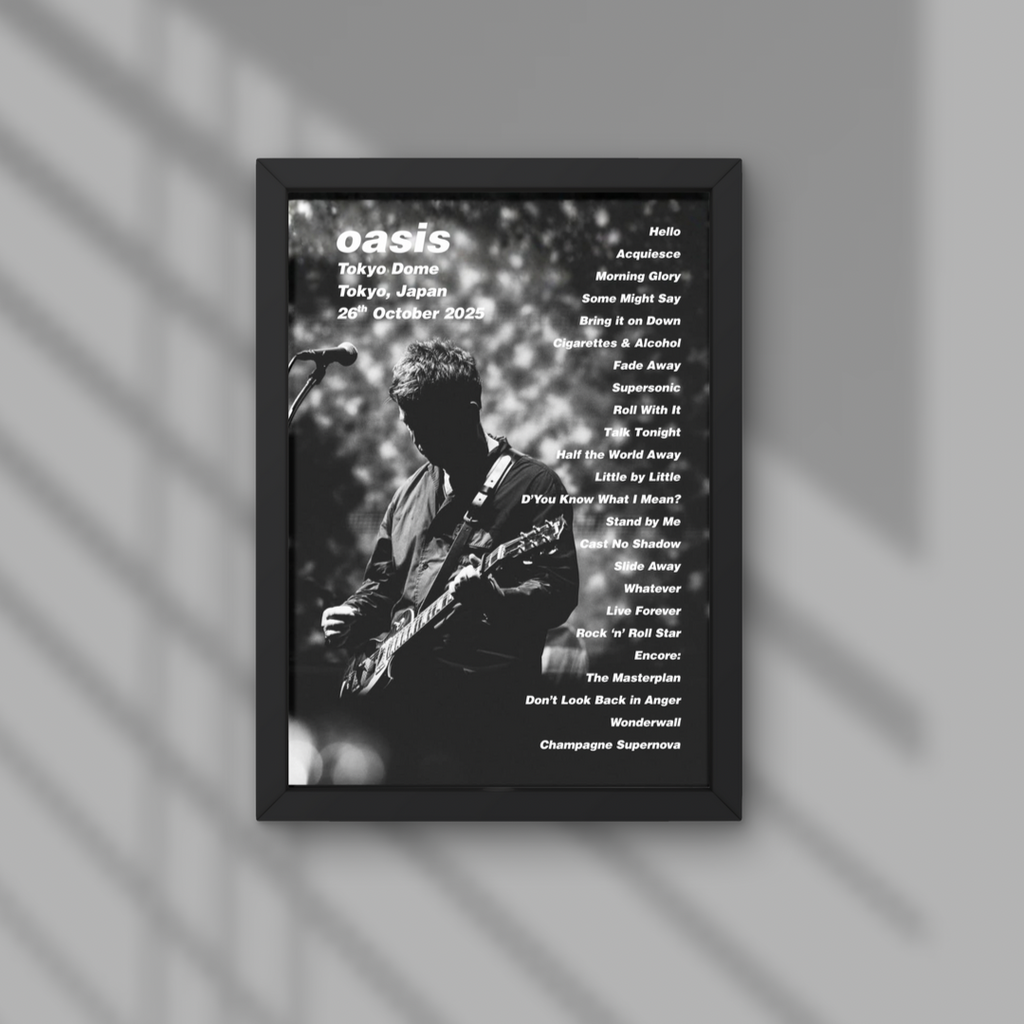 Oasis Tokyo Dome Setlist Prints - Both Dates