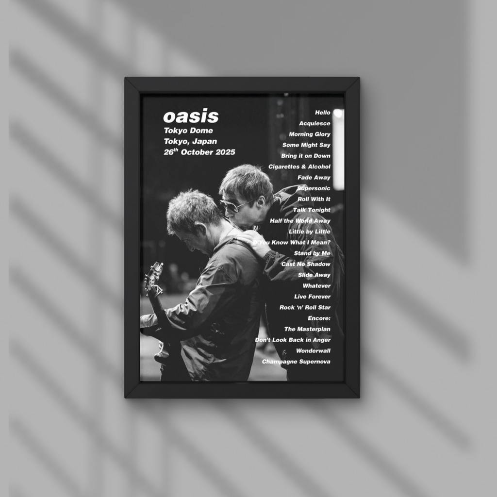 Oasis Tokyo Dome Setlist Prints - Night Two 26th Oct